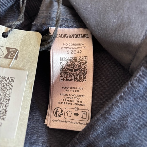 ZADIG & VOLTAIRE Navy Pio Corduroy Trousers - Picture 10 of 15